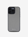 DKNY PU Leather Silver Metal Logo Magsafe iPhone 16 Pro Grey Калъф за телефон