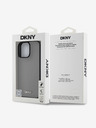 DKNY PU Leather Silver Metal Logo Magsafe iPhone 16 Pro Grey Калъф за телефон