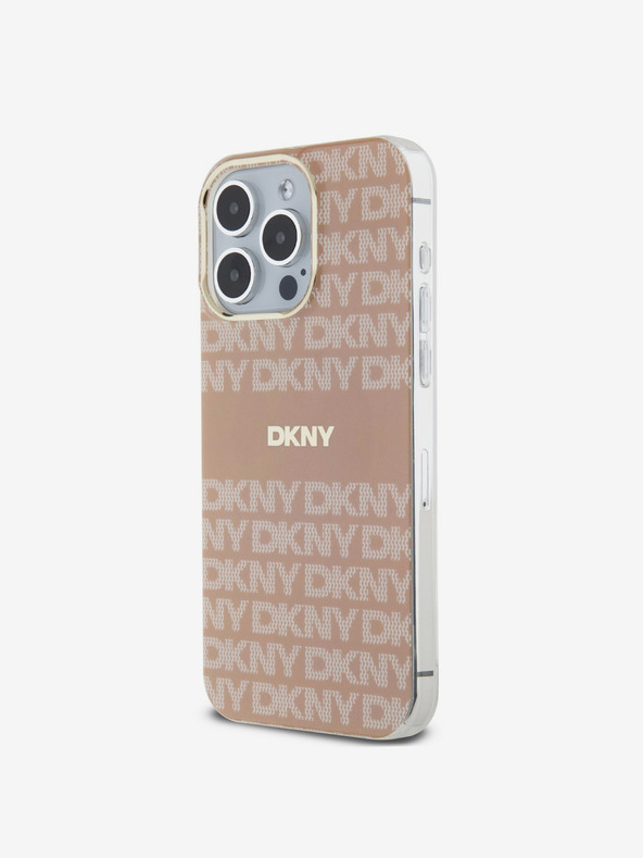 DKNY PC/TPU Repeat Pattern Tonal Stripe Magsafe Back Cover за iPhone 15 Pro Max Pink DKNY