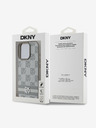 DKNY DKNY PU кожа с кариран модел и райета заден капак за iPhone 16 Pro Beige