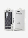 DKNY DKNY PU кожа с кариран десен и райета заден капак за Samsung Galaxy S24 Ultra Black