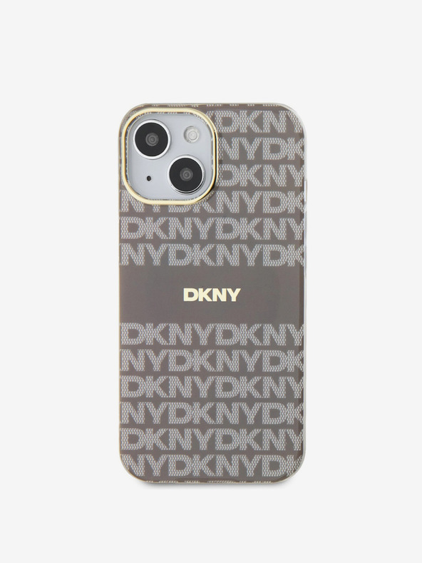 DKNY PC/TPU Repeat Pattern Tonal Stripe Magsafe Back Cover за iPhone 14 Beige DKNY