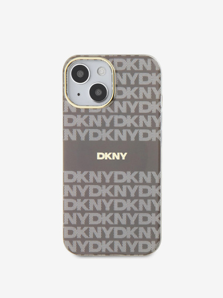 DKNY PC/TPU Repeat Pattern Tonal Stripe Magsafe Back Cover за iPhone 14 Beige DKNY