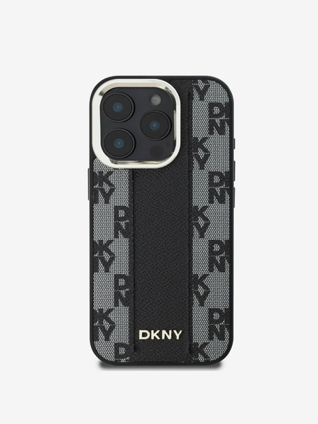 DKNY DKNY PU кожа с кариран модел Magsafe заден капак за iPhone 16 Pro Max Black