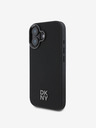 DKNY DKNY PU кожа с лого на стека Magsafe заден капак за iPhone 16 черен