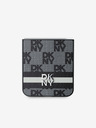 DKNY DKNY PU кожа с кариран десен и райета заден капак за Samsung Galaxy Z Flip 6 Black