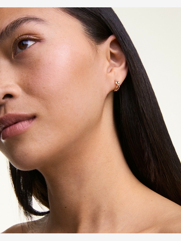 Daniel Wellington Дамски обеци от розова златна стомана Daniel Wellington с 3 връзки