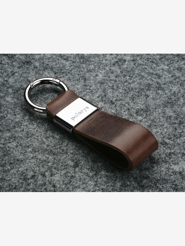 Pularys Pularys Мъжки кожен портфейл "Хоби" и ключодържател Подаръчен комплект кафяв 189414102