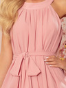 numoco Рокля от шифон с вратовръзка - прахово розово Numoco ALIZEE