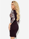 numoco Асиметрична рокля с дълъг ръкав и деколте - леопардов принт Numoco ELISA