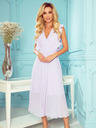 numoco Плисирана миди рокля с волани и деколте - цвят вера Numoco EMILY