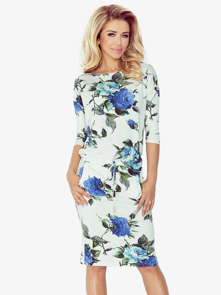 numoco Спортна рокля - цветни големи сини цветя Numoco