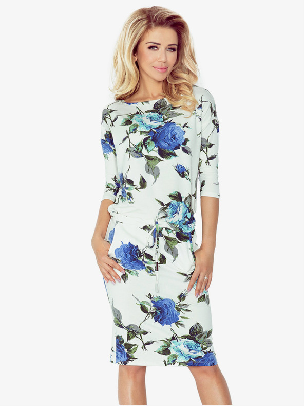 numoco Спортна рокля - цветни големи сини цветя Numoco