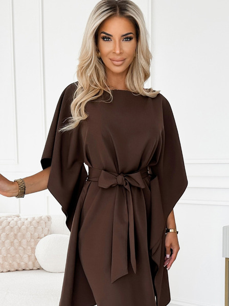 numoco Рокля с пеперуди Numoco SOFIA с връзка на талията