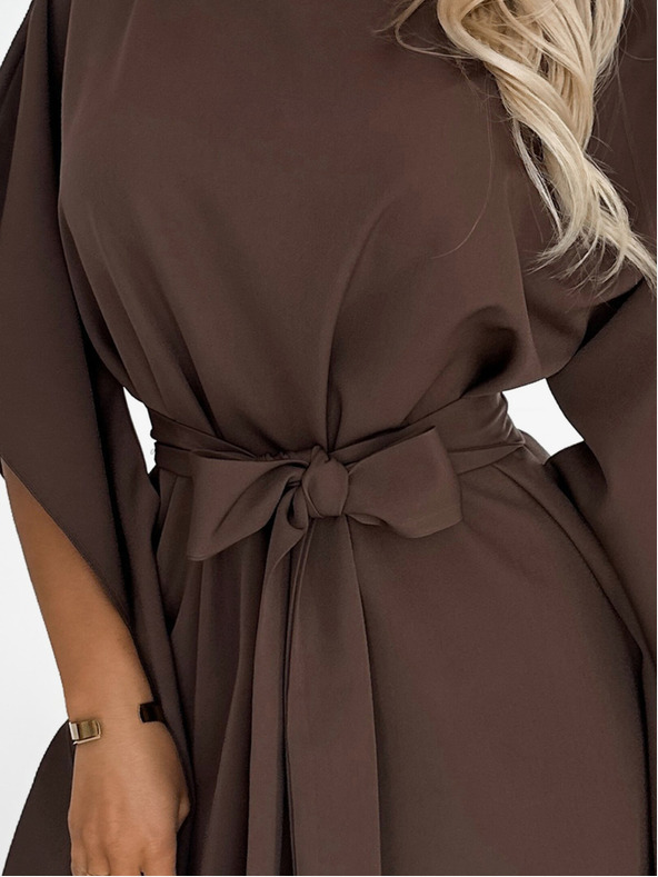 numoco Рокля с пеперуди Numoco SOFIA с връзка на талията