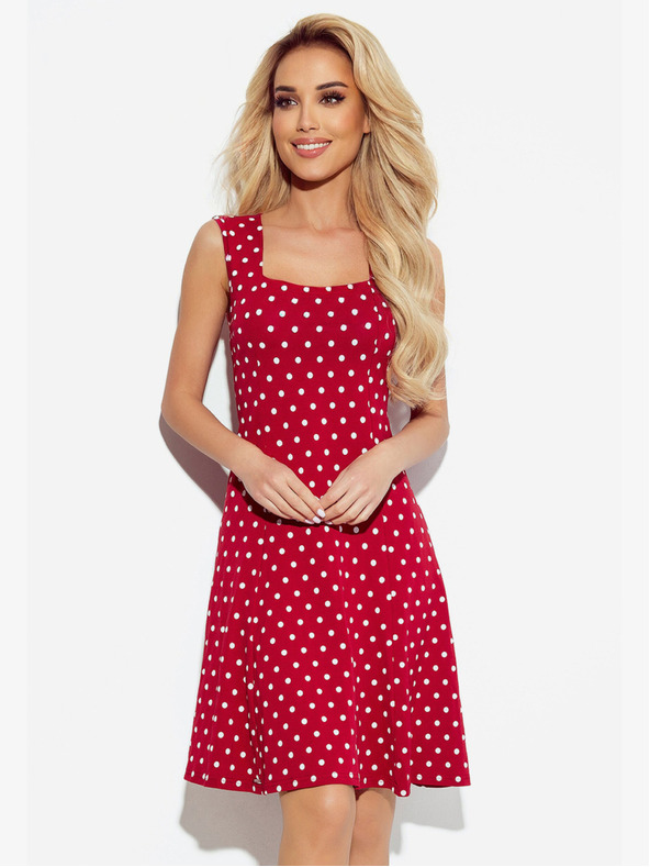 numoco Рокля с деколте - бордо с точки Numoco STELLA