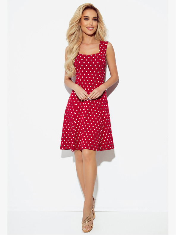 numoco Рокля с деколте - бордо с точки Numoco STELLA