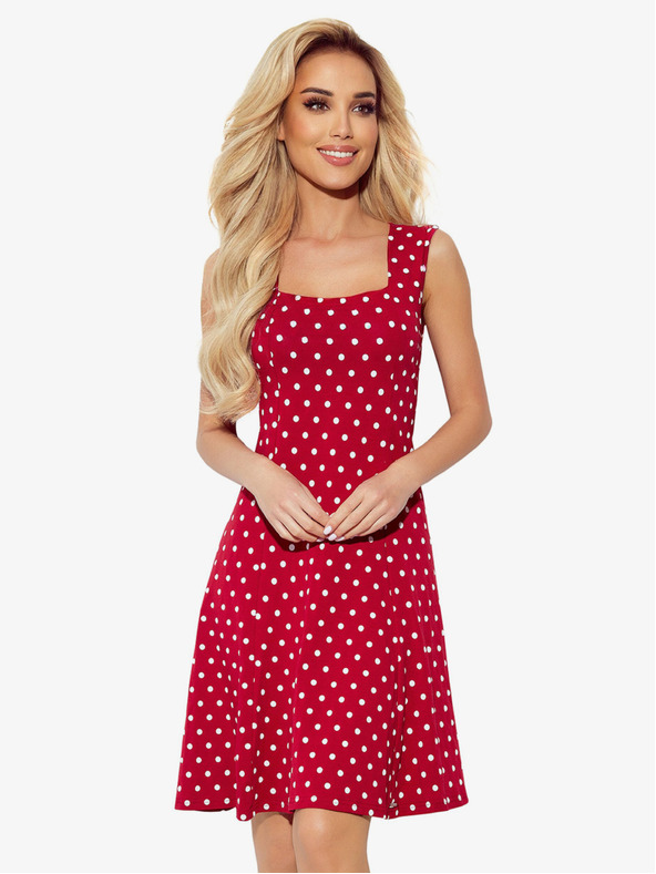 numoco Рокля с деколте - бордо с точки Numoco STELLA