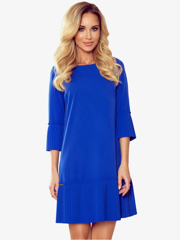 numoco Плисирана удобна рокля - синя Numoco LUCY