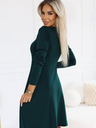 numoco Удобна рокля с дълъг ръкав и трапец - зелена Numoco IVANA