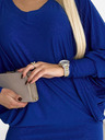 numoco Рокля тип "прилеп" - синя с брокат Numoco