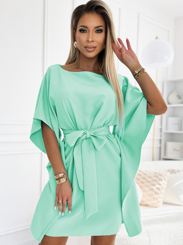 numoco Рокля с пеперуди Numoco SOFIA с връзка на талията