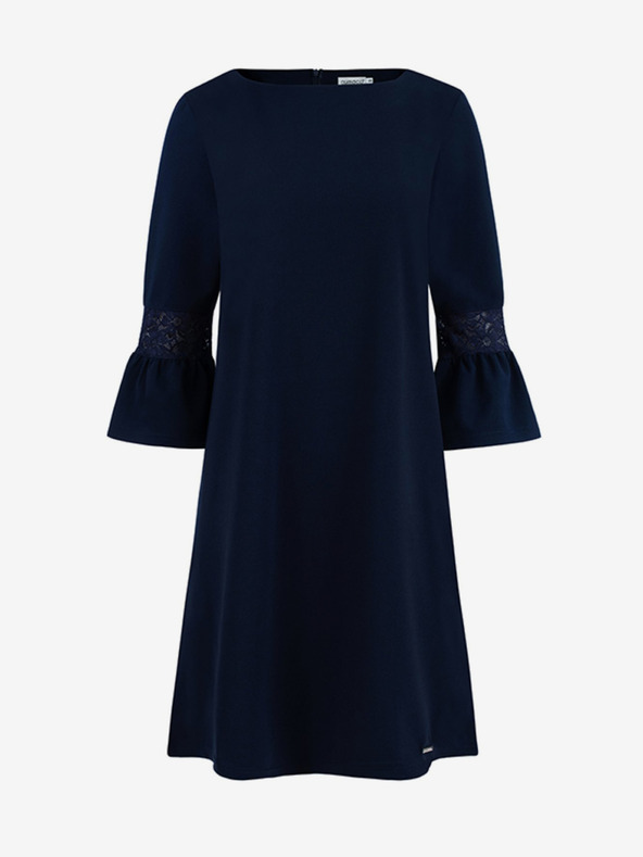 numoco Рокля с дантелени ръкави - тъмно синя Numoco MARGARET