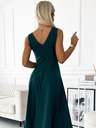 numoco Дълга елегантна рокля с деколте - зелена Numoco CINDY