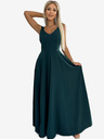 numoco Дълга елегантна рокля с деколте - зелена Numoco CINDY
