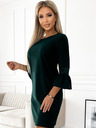 numoco Рокля с дантелени ръкави - тъмнозелена Numoco MARGARET