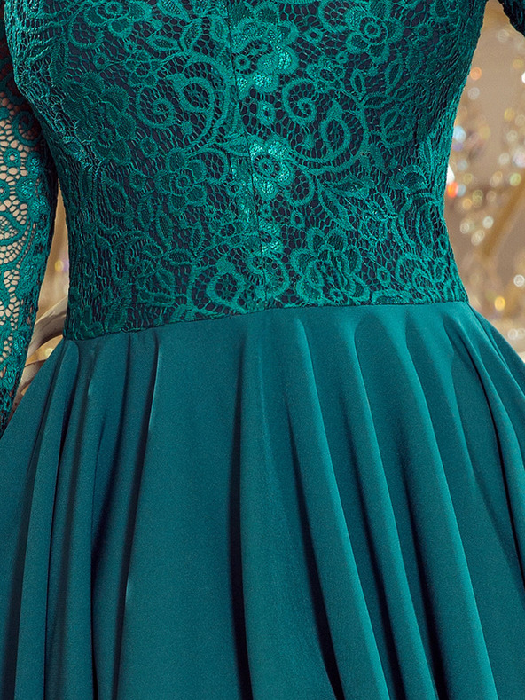 numoco Ексклузивна рокля с дантела - зелена Numoco NICOLLE