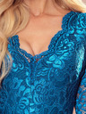 numoco Изключителна рокля с дантела - морски цвят Numoco NICOLLE