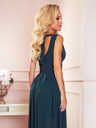 numoco Дълга рокля с деколте и връзка - зелена Numoco JUSTINE