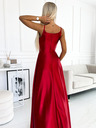numoco Елегантна макси рокля с презрамки от сатен - червена Numoco CHIARA