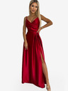 numoco Елегантна макси рокля с презрамки от сатен - червена Numoco CHIARA