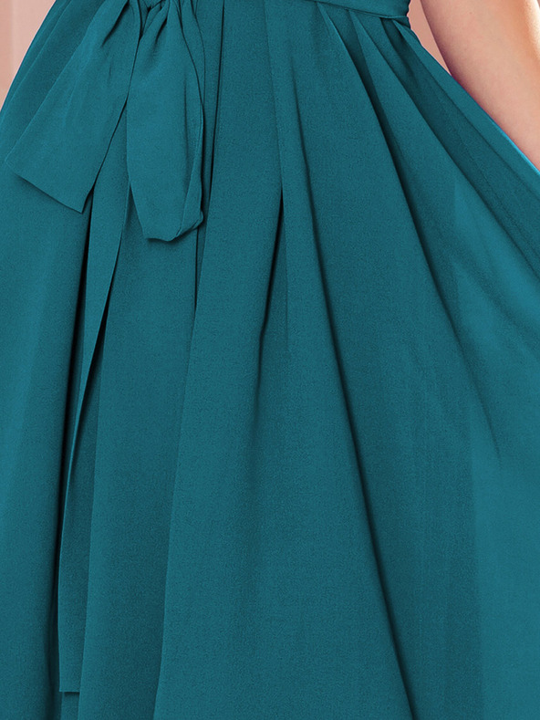 numoco Шифонена рокля с връзки - морски цвят Numoco ALIZEE