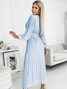 numoco Рокля с коланно деколте - светлосиня Numoco KLARA