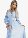 numoco Рокля с коланно деколте - светлосиня Numoco KLARA