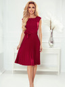 numoco Плисирана рокля с къс ръкав - бордо Numoco LILA