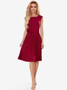 numoco Плисирана рокля с къс ръкав - бордо Numoco LILA