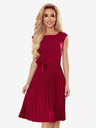 numoco Плисирана рокля с къс ръкав - бордо Numoco LILA