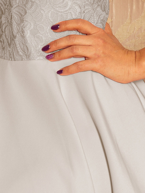 numoco Рокля с дантела - светлосива Numoco MARTA