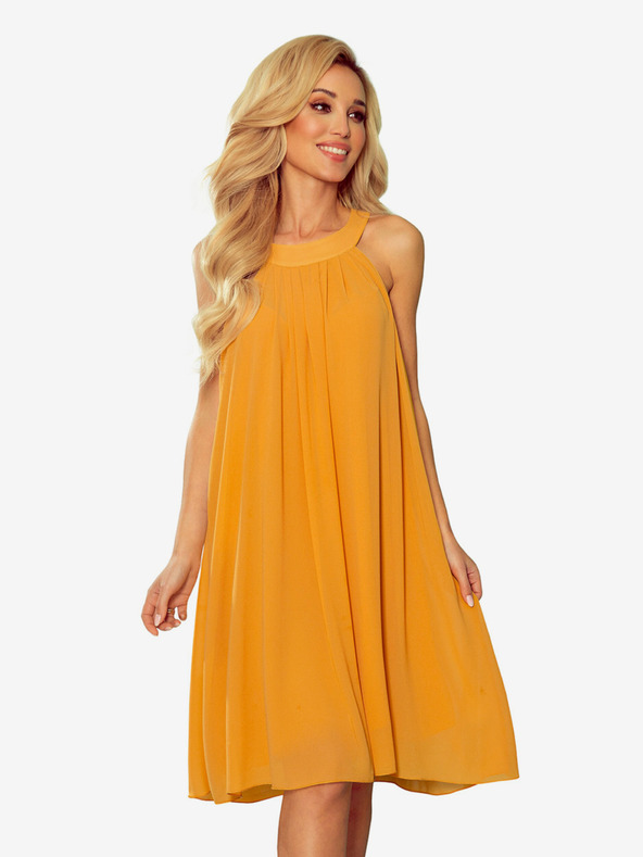 numoco Шифонена рокля с вратовръзка - Honey Numoco ALIZEE