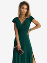 numoco Блестяща дълга рокля с деколте тип "сладко сърце" - зелена Numoco CRYSTAL