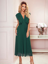numoco Миди рокля с раирано деколте - зелена Numoco YANA