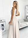 numoco Елегантна макси рокля с презрамки - бежова Numoco CHIARA