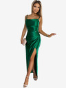 numoco Сатенена рокля с дълъг разрез на крачолите - зелена Numoco DIANE