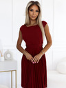 numoco Плисирана рокля с къс ръкав - бордо Numoco LILA