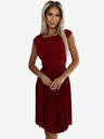 numoco Плисирана рокля с къс ръкав - бордо Numoco LILA
