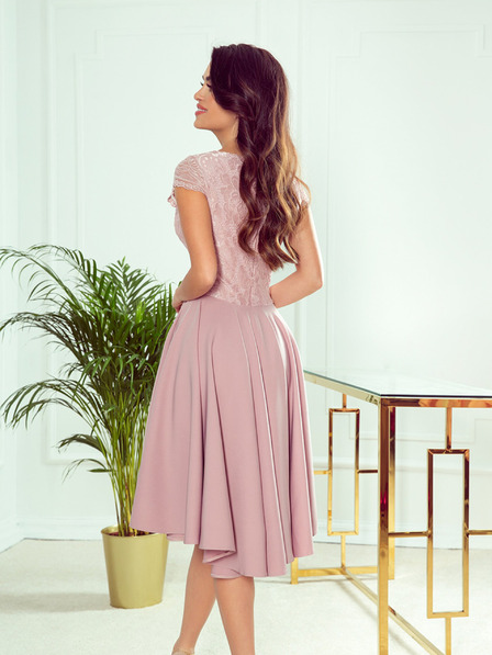 numoco Ексклузивна рокля с дантела - розова Numoco PATRICIA